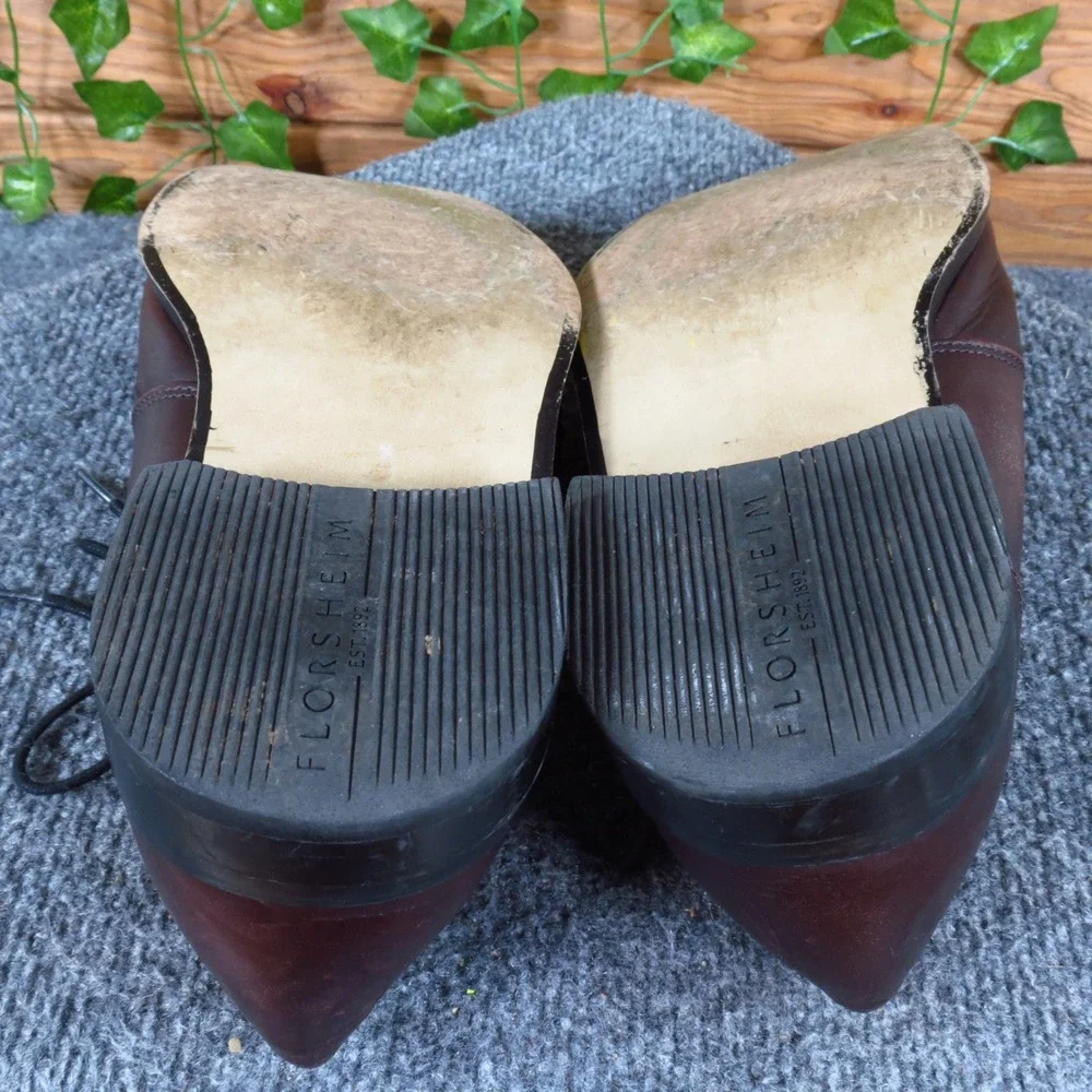 Florsheim Broxton Mens Derby Shoes Size 11.5 D Formal Dress Burgundy Leather